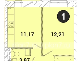 Продается 1-комнатная квартира ЖК Лето, дом 3, 34.6  м², 4565415 рублей