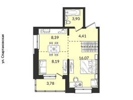 Продается 2-комнатная квартира ЖК Источник, дом 6, 44.74  м², 6218860 рублей