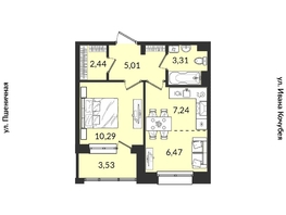 Продается 1-комнатная квартира ЖК Источник, дом 5, 38.29  м², 6605408 рублей