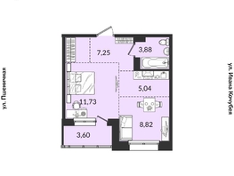 Продается 2-комнатная квартира ЖК Источник, дом 1, 40.32  м², 6346408 рублей