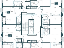 Продается 2-комнатная квартира ЖК Бродский, 1-я очередь, 72.39 м², 14912340 рублей