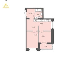 Продается 1-комнатная квартира ЖК Автограф, 48.9 м², 8655582 рублей