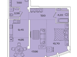 Продается 2-комнатная квартира ЖК Звезды, дом 1, 80.07 м², 25061910 рублей