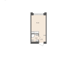 Продается 1-комнатная квартира ЖК Автограф, 26.03 м², 6596491 рублей