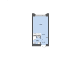 Продается 1-комнатная квартира ЖК Автограф, 26.03 м², 6804731 рублей