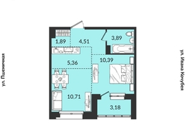 Продается 2-комнатная квартира ЖК Источник, дом 1, 39.93 м², 6546444 рублей