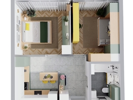 Продается 2-комнатная квартира ЖК Квартал Стрижи, 3 очередь, дом 2, 42.3 м², 9350000 рублей