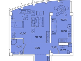 Продается 2-комнатная квартира ЖК Звезды, дом 2, 81.66  м², 19549404 рублей