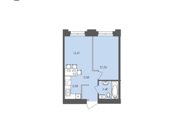 Продается 1-комнатная квартира ЖК Автограф, 40.53  м², 7553431 рублей