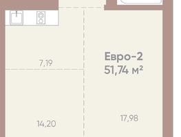 Продается 1-комнатная квартира ЖК Новые горизонты на Советской, д 1, 51.74 м², 7700000 рублей