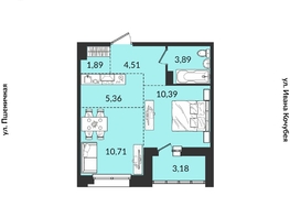 Продается 2-комнатная квартира ЖК Источник, дом 1, 39.93 м², 6615083 рублей