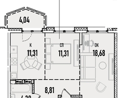 Продается 2-комнатная квартира ЖК Аквамарин, дом 1, 60.47 м², 12638230 рублей