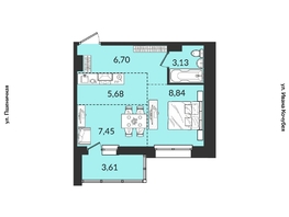 Продается 2-комнатная квартира ЖК Источник, дом 3, 35.43  м², 6508358 рублей