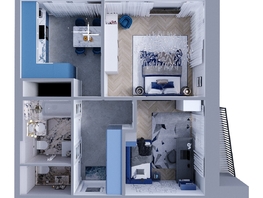 Продается 2-комнатная квартира ЖК Квартал Стрижи, 3 очередь, дом 1, 50.6 м², 7590000 рублей