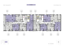 Продается 2-комнатная квартира ЖК Zenith (Зенит), 3 этап, 64.39 м², 9400940 рублей