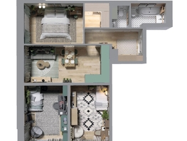 Продается 4-комнатная квартира ЖК Стрижи Сити, блок-секции 6,7, 82.02 м², 13943400 рублей