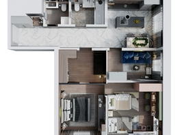 Продается 3-комнатная квартира ЖК Стрижи Сити, блок-секции 6,7, 78.88 м², 13804000 рублей