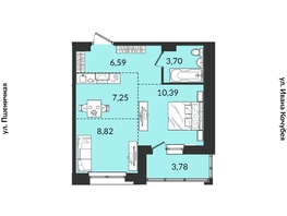 Продается 2-комнатная квартира ЖК Источник, дом 1, 40.53  м², 6940884 рублей