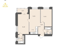 Продается 2-комнатная квартира ЖК Автограф, 66.79  м², 10993219 рублей