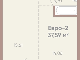 Продается 1-комнатная квартира ЖК Новые горизонты на Советской, д 1, 37.59  м², 6900000 рублей