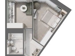 Продается 1-комнатная квартира ЖК Квартал Стрижи, 3 очередь, дом 2, 34.4  м², 8063569 рублей