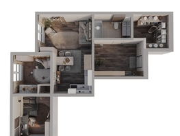 Продается 3-комнатная квартира ЖК Стрижи Сити, блок-секции 8,9, 65  м², 15560000 рублей