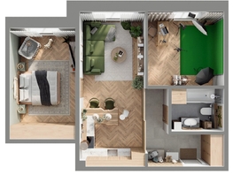 Продается 3-комнатная квартира ЖК Стрижи Сити, блок-секции 6,7, 61.22 м², 11448140 рублей