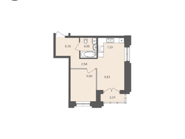 Продается 1-комнатная квартира ЖК Автограф, 41.96  м², 9503772 рублей