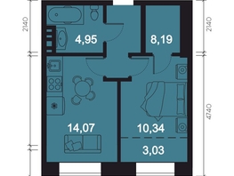 Продается 2-комнатная квартира ЖК RIVERANG (РиверАнг), 40.58  м², 12955883 рублей