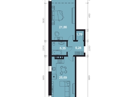 Продается 2-комнатная квартира ЖК RIVERANG (РиверАнг), 63.69  м², 16079454 рублей