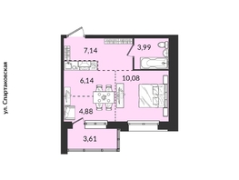 Продается 1-комнатная квартира ЖК Источник, дом 6, 35.62  м², 6650254 рублей