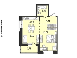 Продается 2-комнатная квартира ЖК Источник, дом 6, 44.53  м&sup2;, 7111441 рублей