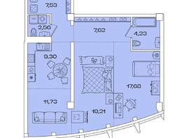 Продается 2-комнатная квартира ЖК Звезды, дом 2, 79.86  м&sup2;, 23111000 рублей