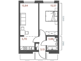 Продается 1-комнатная квартира ЖК Салют, 44.12  м&sup2;, 9338700 рублей