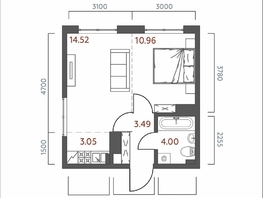 Продается 1-комнатная квартира ЖК Салют, 36.02  м&sup2;, 8176540 рублей