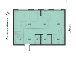 Продается 3-комнатная квартира ЖК Затон, блок-секция 2, 64.5  м&sup2;, 9384750 рублей