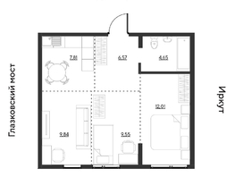 Продается 3-комнатная квартира ЖК Затон, блок-секция 3, 50.42  м&sup2;, 7472244 рублей