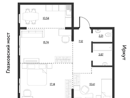 Продается 3-комнатная квартира ЖК Затон, блок-секция 3, 67.22  м&sup2;, 8805820 рублей