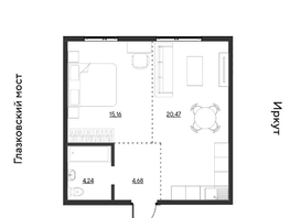 Продается 2-комнатная квартира ЖК Затон, блок-секция 3, 44.55  м&sup2;, 7217100 рублей