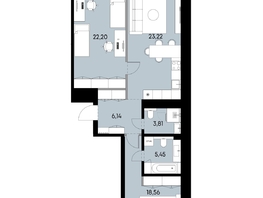 Продается 2-комнатная квартира ЖК ВЕКТОР премиум-квартал, дом 1, 79.38  м&sup2;, 22281000 рублей
