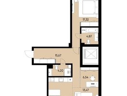 Продается 2-комнатная квартира ЖК ВЕКТОР премиум-квартал, дом 1, 78.81  м&sup2;, 21595000 рублей