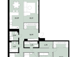 Продается 5-комнатная квартира ЖК ВЕКТОР премиум-квартал, дом 1, 143.96  м&sup2;, 38604000 рублей