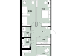 Продается 3-комнатная квартира ЖК ВЕКТОР премиум-квартал, дом 2, 101.46  м&sup2;, 28037000 рублей