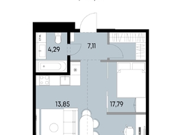 Продается 1-комнатная квартира ЖК ВЕКТОР премиум-квартал, дом 2, 43.04  м&sup2;, 14135000 рублей