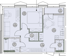 Продается 2-комнатная квартира ЖК Аквамарин, дом 2, 56.44  м&sup2;, 10554280 рублей