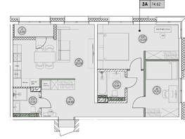 Продается 3-комнатная квартира ЖК Аквамарин, дом 2, 74.62  м&sup2;, 13431600 рублей