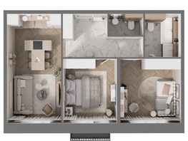 Продается 3-комнатная квартира ЖК Квартал Стрижи, 3 очередь, дом 1, 60.3  м&sup2;, 9949500 рублей
