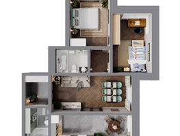 Продается 3-комнатная квартира ЖК Стрижи Сити, блок-секции 6,7, 79.68  м&sup2;, 13147200 рублей