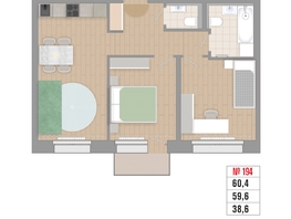 Продается 3-комнатная квартира ЖК Квартал Стрижи, 3 очередь, дом 1, 60.4  м&sup2;, 13180000 рублей