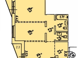 Продается 2-комнатная квартира ЖК Квартал Стрижи, 2 очередь, 61.1  м&sup2;, 12464400 рублей